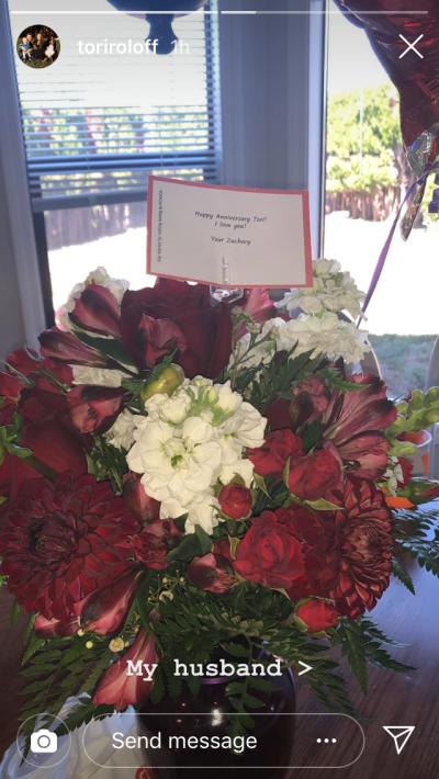 Zach Roloff Sends Tori Anniversary Flowers