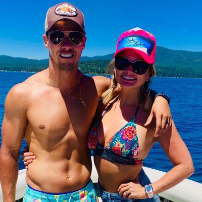Miranda Lambert Wearing a Hat and Sunglasses on a Boat With Husband Brendan McLoughlin