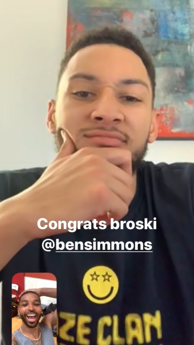 Ben Simmons FaceTiming With Tristan Thompson