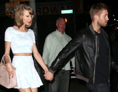 Taylor Swift Holding Hands with Ex Calvin Harris in Black