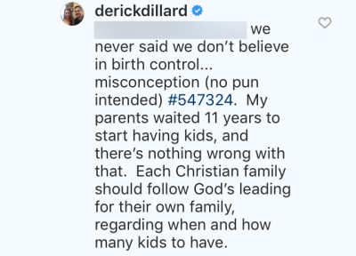 Derick Dillard Says He Does Believe in Birth Control