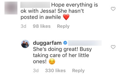 Duggar Family Reassures Fans Jessa Is Doing Great