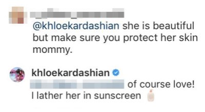 Khloe Kardashian Protect True Sun