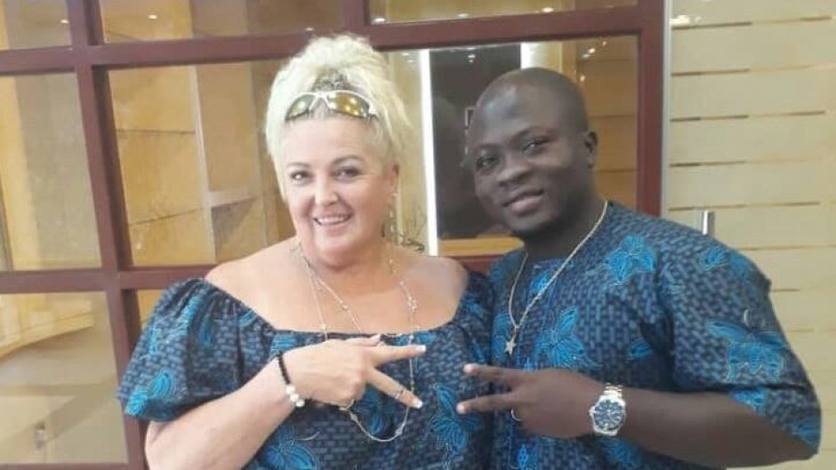 90 day fiance stars angela and michael wear matching blue and black his and hers traditional nigerian clothing 90 day fiance are angela and michael having a baby
