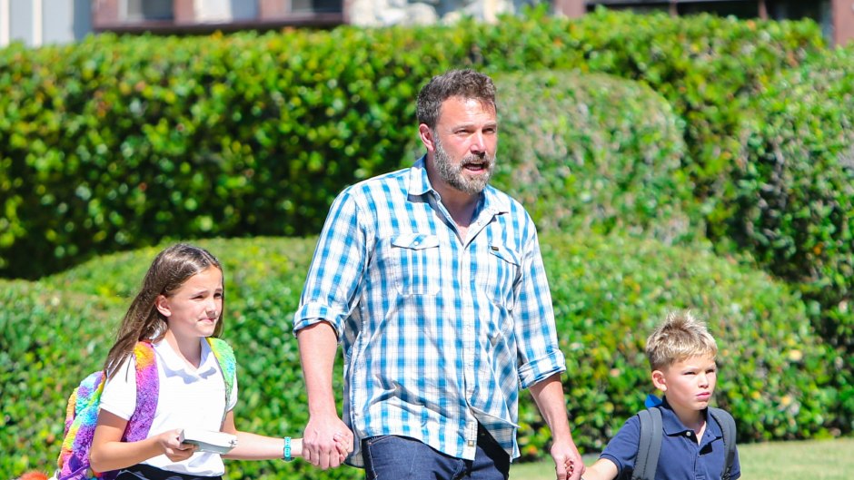 Ben Affleck Holding Hands With His Daughter Seraphina and Samuel