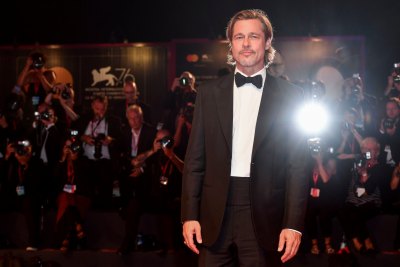 Brad Pitt Wearing a Tuxedo At a Premiere