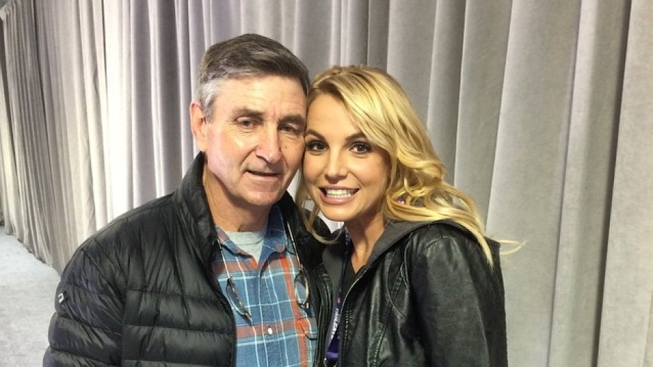 Britney Spears Wearing a Black Jacket With Her Dad Jamie Spears