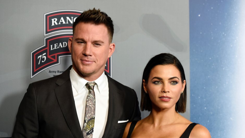 Channing Tatum Wearing a Suit With Ex-Wife Jenna Dewan in a Black Dress
