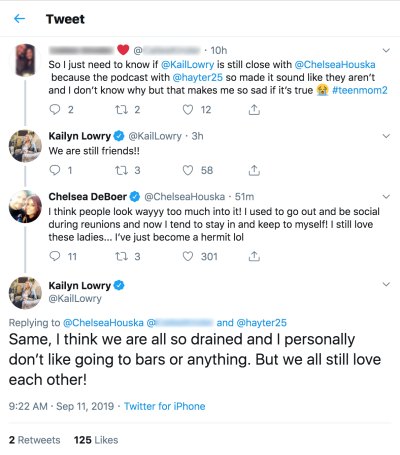 Chelsea Houska and Kailyn Lowry Squash Rumors They're No Longer Friends