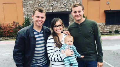 Joy-Anna Duggar Holds Son Gideon While Posing With Brothers