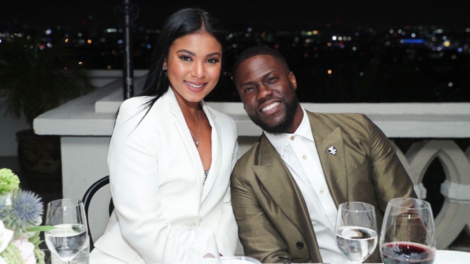 Kevin Hart Wearing a Greek Jacket With His Wife Eniko at Dinner