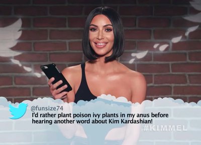 Kim Kardashian Reads Savage Tweet About Herself Jimmy Kimmel