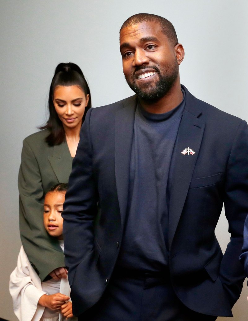 Kim Kardashian, Kanye West and Daughter North