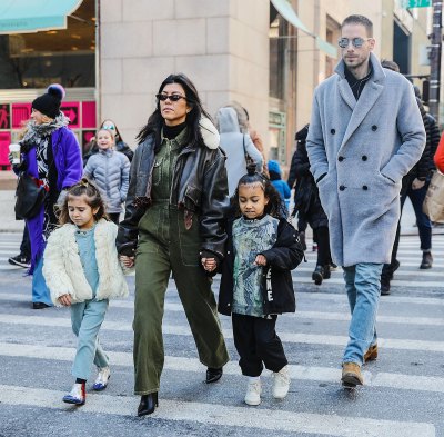 Kourtney Kardashian and family out and about, New York