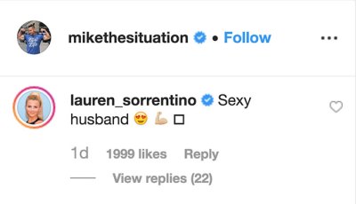 Lauren Sorrentino Calls Mike 'The Situation' Her 'Sexy Husband' Post-Workout