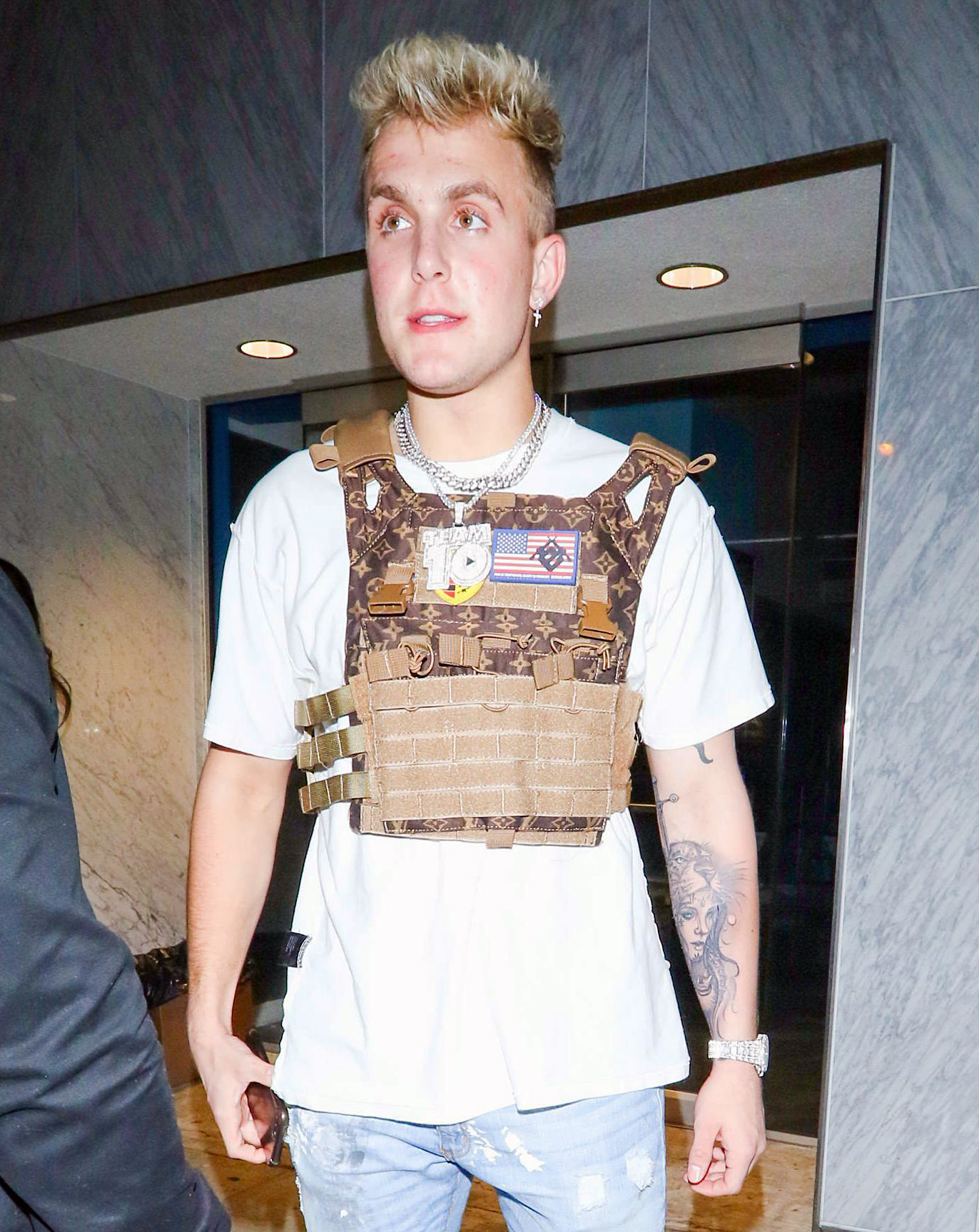Jake Paul Wears A Louis Vuitton Tactical Vest - Photos