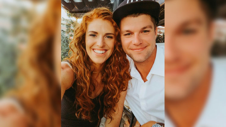 former little people big world star audrey roloff wears a black tank top and husband jeremy roloff wears white button up shirt and a baseball hat in couples' selfie audrey celebrates fifth year wedding anniversary with tribute to jeremy
