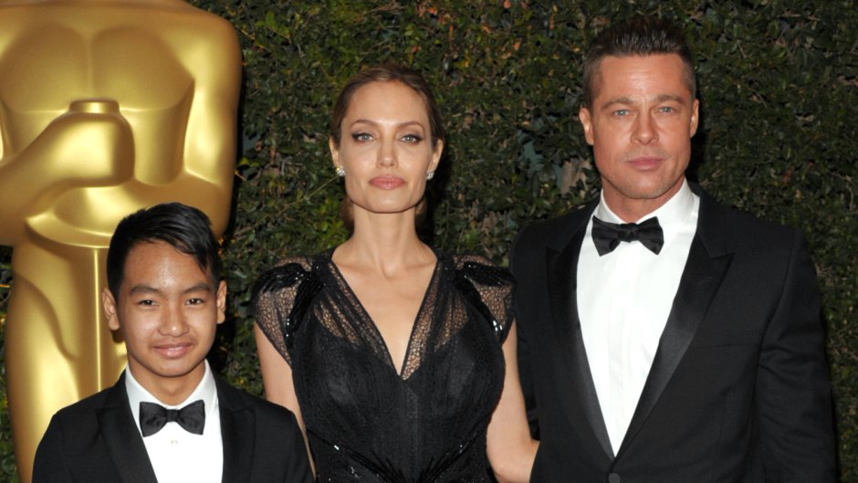 Angelina Jolie Wearing All Black With Brad Pitt and Maddox