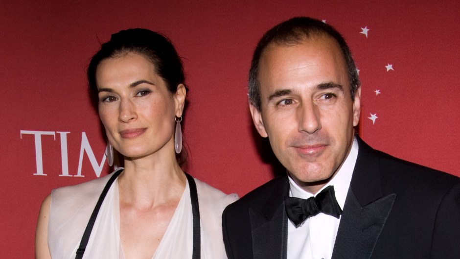 Annette Roque Wearing a Pink Dress With Matt Lauer in a Suit