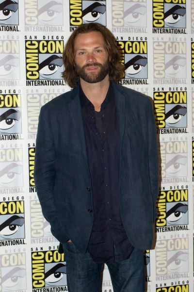 Jared Padalecki Wearing a Blue Suit at an Event