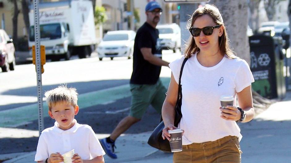 Jennifer Garner Son Samuel Wear Matching Outfits While Running Errands