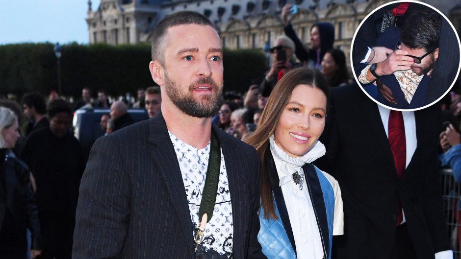 Justin Timberlake Tackled Fan Louis Vuitton Show Jessica Biel