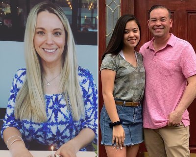 Side-by-Side Photo of Kate Gosselin with Jon and Hannah