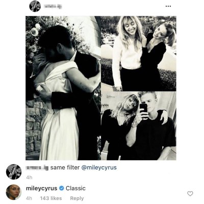 Miley Cyrus Reacts to Photos With Her New Flame Cody and Exes Liam, Kaitlynn: 'Classic'