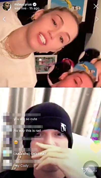 Miley Cyrus Shades Ex Liam During IG Live
