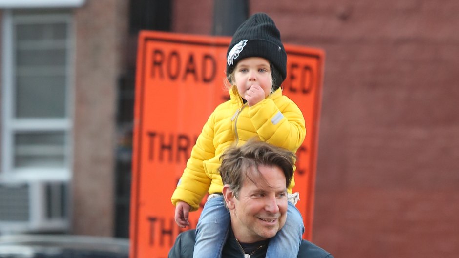 Bradley Cooper Carrying His Daughter Lea on the Streets of NYC With a Friend