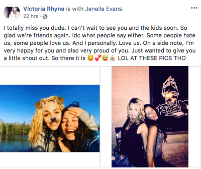 Jenelle Evans' BFF Tori Rhyne Says They're Friends Again