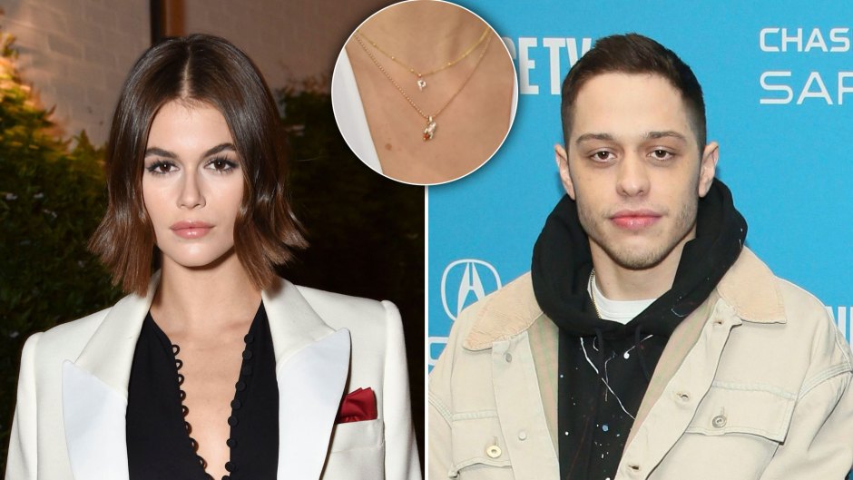 Kaia Gerber Wears 'P' Necklace Amid Rumors of New Romance With Pete Davidson