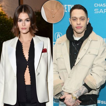 Kaia Gerber Wears 'P' Necklace Amid Rumors of New Romance With Pete Davidson