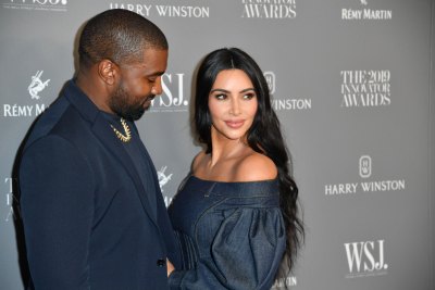 Kim Kardashian and Kanye West Wearing Matching Outfits