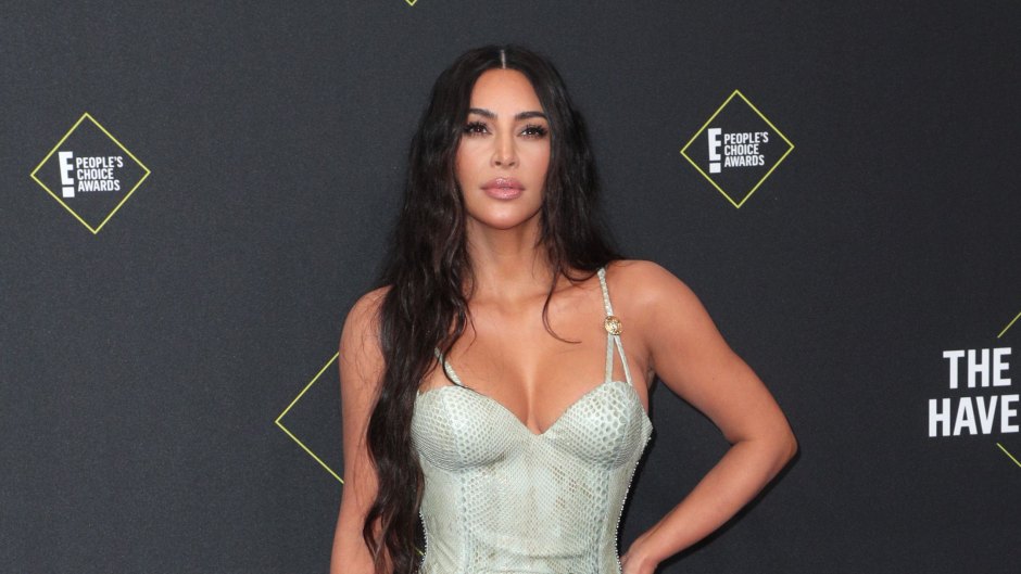 Kim Kardashian Wearing a Dress to the People's Choice Awards