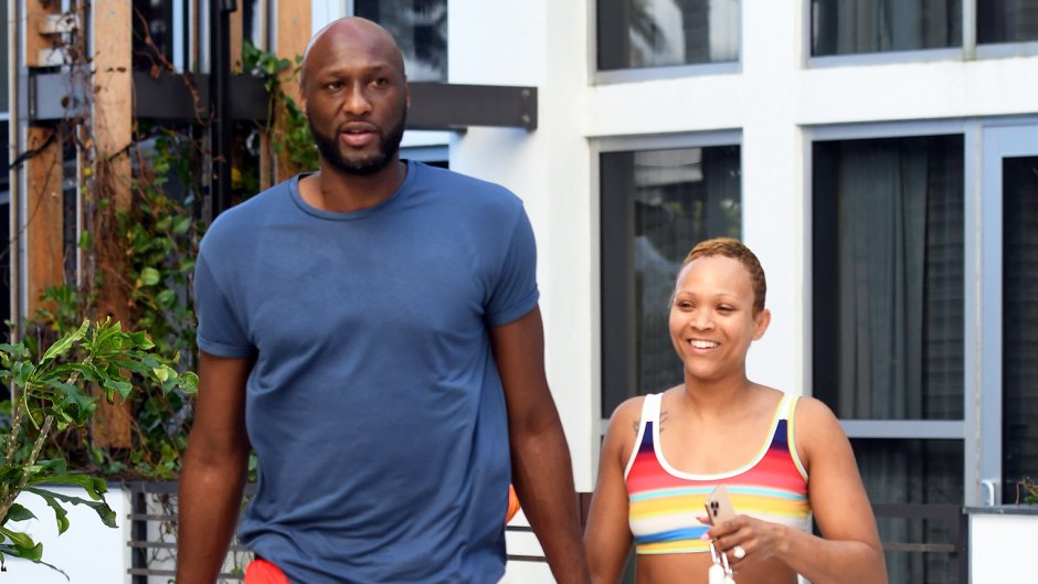Lamar Odom Fiance Relax Poolside After Family Drama