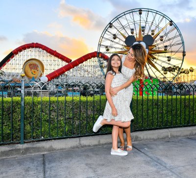 EXCLUSIVE: Farrah Abraham meets Santa Clause with daughter Sophia at Disneyland in Anaheim, CA