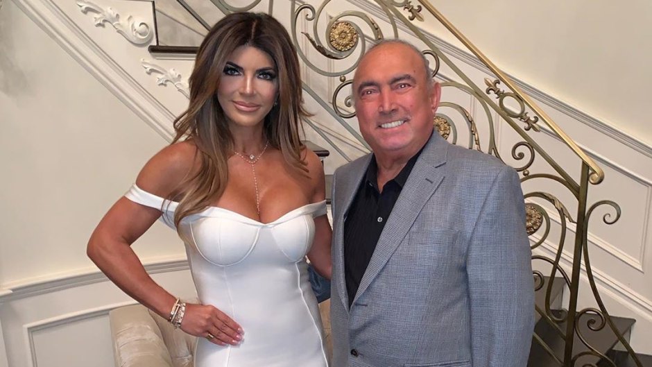 Teresa Giudice Wearing a White Dress With Her Dad