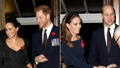 meghan markle, prince harry, kate middleton and prince william reunite at the festival of remembrance 2019