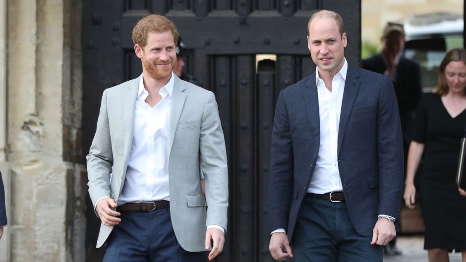 Prince Harry Walking With Prince William