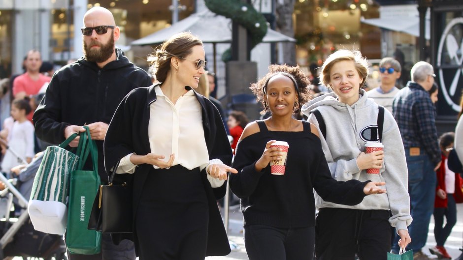 Angelina Jolie Goes Last-Minute Christmas Shopping With Zahara and Shiloh