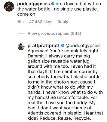 Jason Mamoa Apologizes to Chris Pratt After Slamming him Using Plastic Water Bottle During Photo Shoot