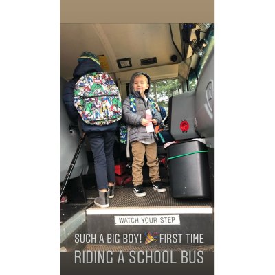 Jenelle-Evans'-Son-Kaiser-Rides-the-School-Bus-for-the-First-Time