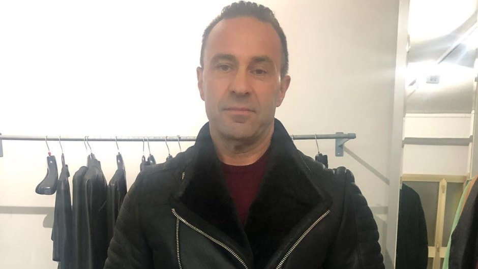Joe Giudice Wearing a Leather Jacket