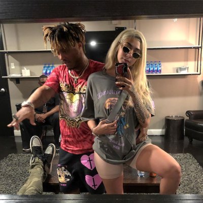 Ally Lotti Taking a Mirror Picture With Juice Wrld