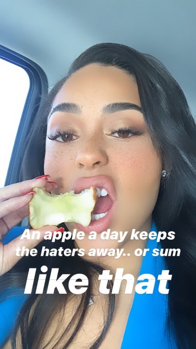 Jordyn Woods Eating an Apple