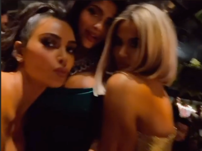 Khloe Kardashian With Kim and Kylie on Christmas Eve