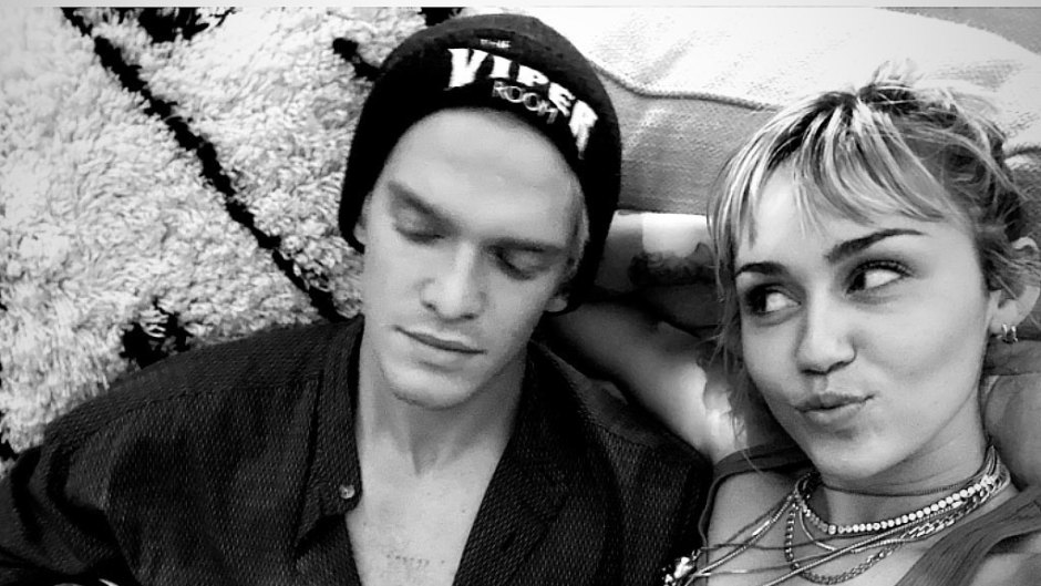 Miley Cyrus With Cody Simpson on the Couch