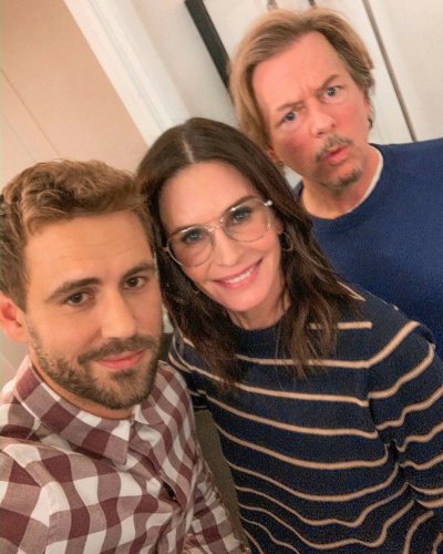 Nick Viall With Courteney Cox and David Spade