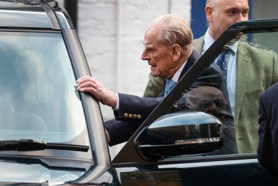 Prince Philip Getting Into a Car